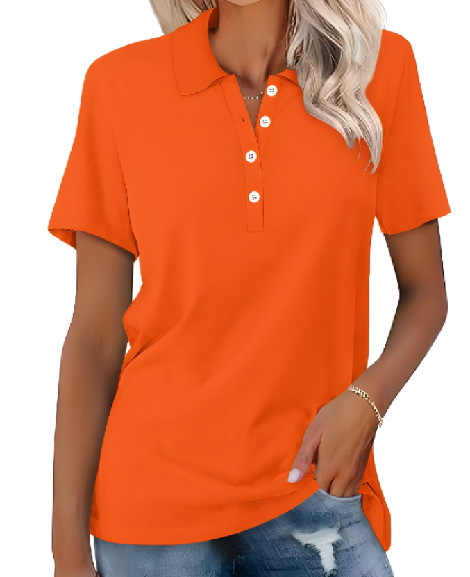 "Stilfuld, komfortabel poloshirt til kvinder i forskellige farver, perfekt til både formelle og afslappede lejligheder."
