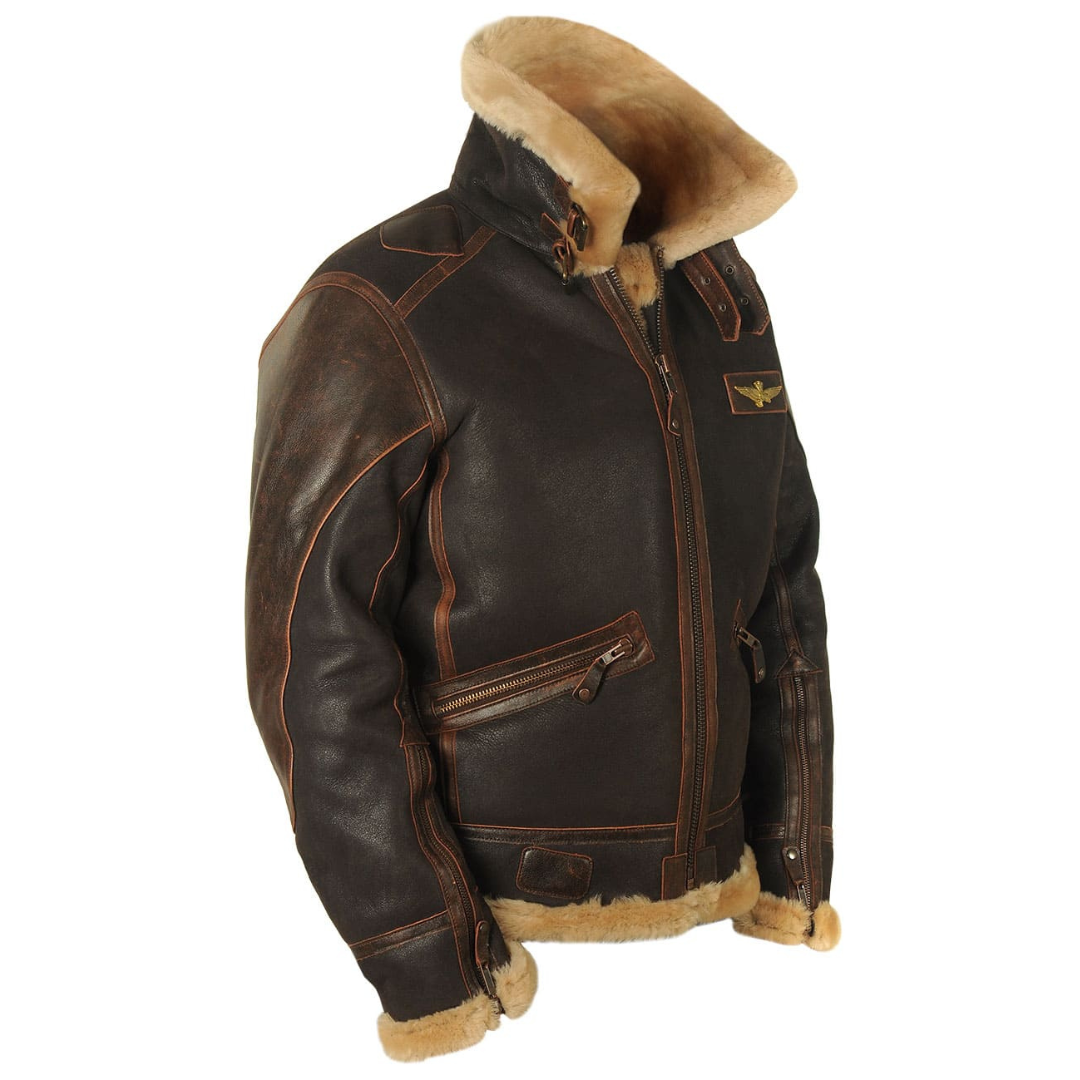 Herre pilotjakke i aviator-stil, med moderne detaljer, der fremhæver et maskulint og tidløst look.