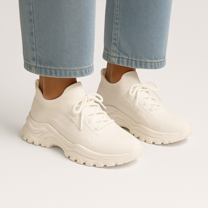 Stilfulde ortopædiske sneakers til kvinder med moderne design og ekstra svangstøtte, ideelle til daglig komfort.