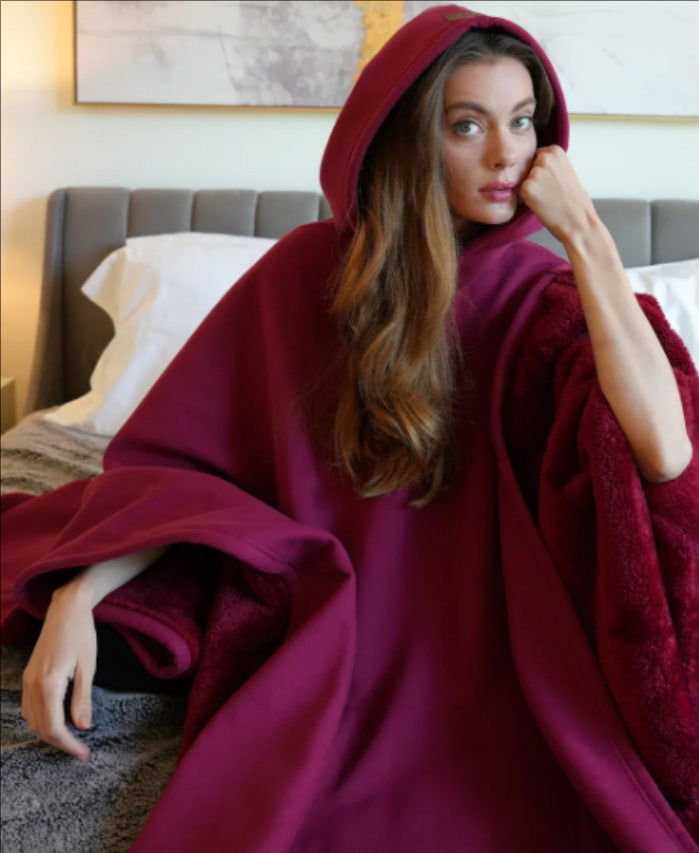 Komfortabelt hoodie tæppe til mænd og kvinder. One size passer de fleste for optimal hygge.