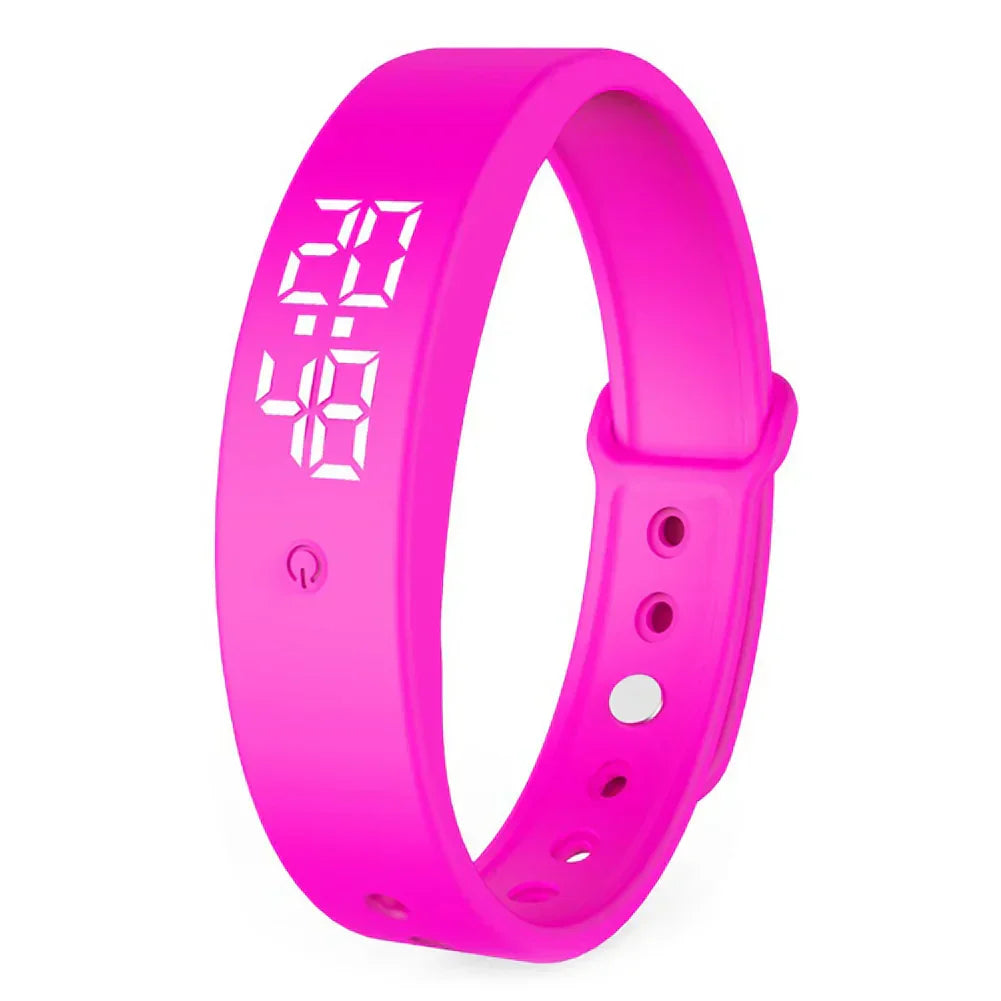 Avanceret smartwatch gadget med vibrationsalarm, vandtæthed og aktivitetsmåler funktioner.