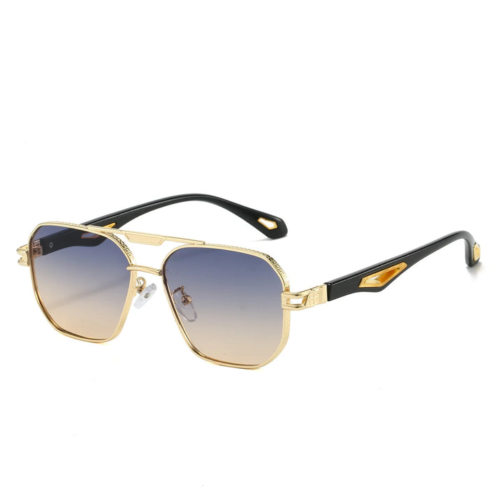 Elegante unisex solbriller i metal, et ideelt modetilbehør med UV400 og anti-refleks for komfort.
