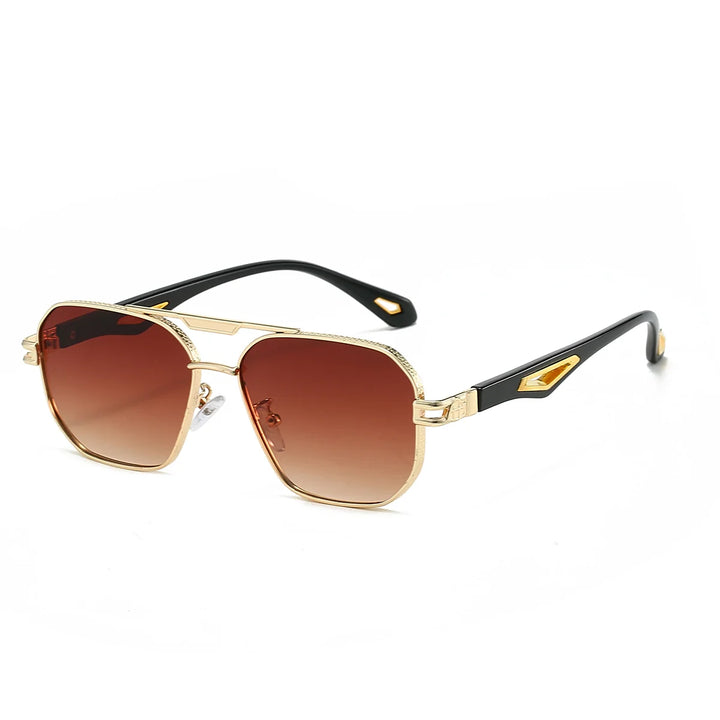 Unisex solbriller med metalstel og anti-refleks glas, klar til brug. Med UV400 beskyttelse og stil.