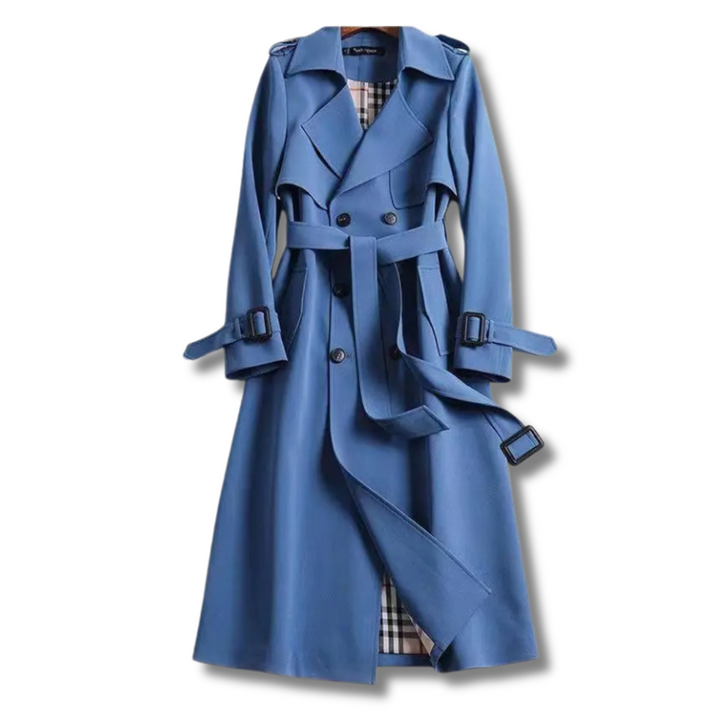 "Vandafvisende trenchcoat med justerbar pasform, klassisk design i beige, perfekt til alsidigt og elegant herrelook."