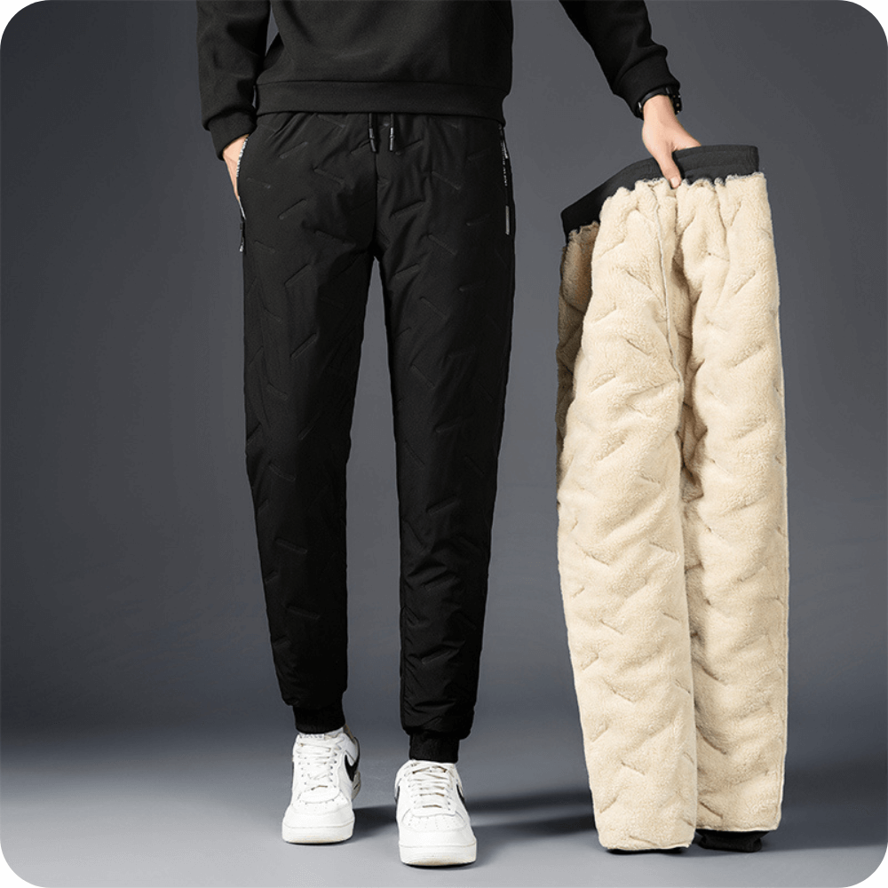 Vinterforede termobukser i fleece til mænd og kvinder. Varme, komfortable og casual.