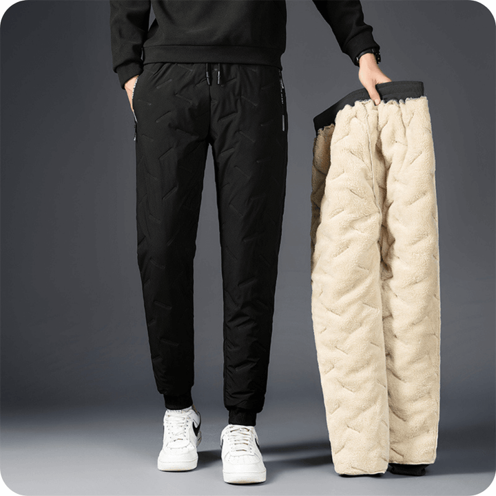 Vinterforede termobukser i fleece til mænd og kvinder. Varme, komfortable og casual.